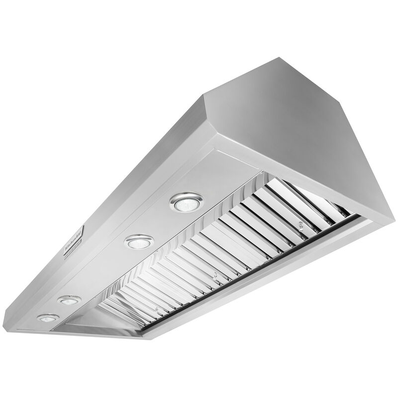 KitchenAid 48 in. Ducted Canopy Pro Style Style Range Hood with 4 Fan Speeds & 4 LED Lights - Stainless Steel, , hires