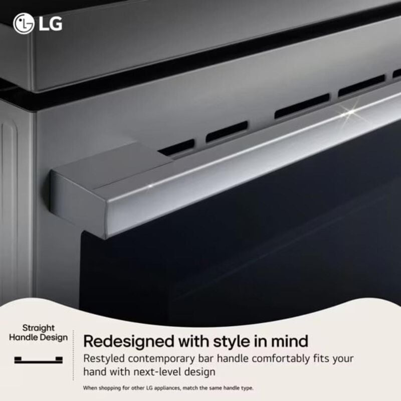 LG 30 in. 6.3 cu.ft. Smart Air-Fry True European Convection Slide-In Electric Range with Radiant Burners - Black Stainless Steel, , hires