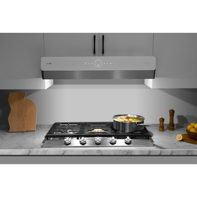 Fotile 36 in. 5-Burner Natural Gas Cooktop with Simmer Burner & Power Burner - Stainless Steel, , hires