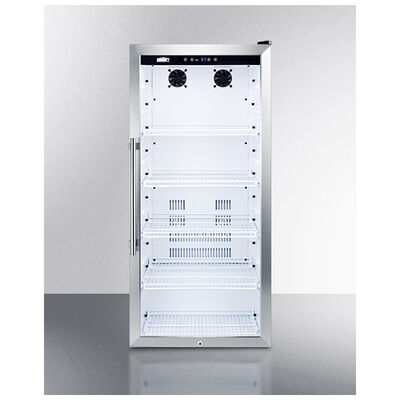 Summit Commercial 22 in. 9.0 cu. ft. Beverage Center with Adjustable Shelves & Digital Control - Stainless Steel | SCR1006CSS