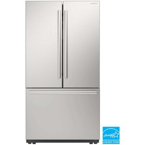 Sharp 36 in. 26.5 cu. ft. Counter Depth Garage-Ready French Door Refrigerator with Internal Water Dispenser - Stainless Steel, , hires