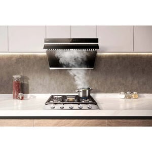 Fotile Slant Vent Series 36 in. Side Vent Range Hood with 4 Speed Settings, 1000 CFM, Ducted Venting & 2 LED Lights - Onyx Black, , hires