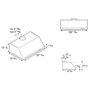 Bertazzoni Professional Series 30 in. Convertible Canopy Pro Style Style Range Hood with 600 CFM, 3 Fan Speeds & 2 LED Lights - Stainless Steel, , hires