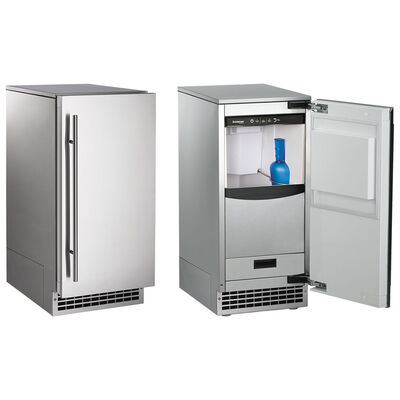 Scotsman Brilliance Series 15 in. Built-In Undercounter Outdoor Ice Maker with 26 lb. Ice Storage & Digital Control - Stainless Steel | SRNP110A-1SS