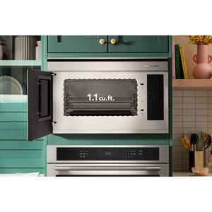 KitchenAid 30 in. 1.1 cu. ft. 950W Smart Built-In Microwave with Convection & Sensor Cooking - Stainless Steel with PrintShield Finish, , hires