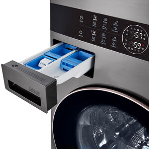 LG 27 in. WashTower with 4.5 cu. ft. Washer with 6 Wash Programs & 7.4 cu. ft. Gas Dryer with 6 Dryer Programs, Sensor Dry & Wrinkle Care - Graphite Steel, Graphite Steel, hires