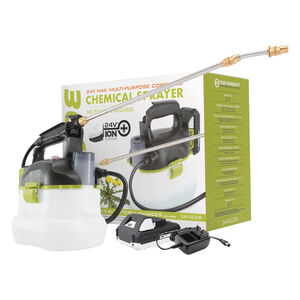 Sun Joe 24-Volt iON+ 1 Gallon, Cordless Multi-Purpose Disinfectant/Chemical Sprayer Kit with 1.3 Ah Battery and Charger, , hires