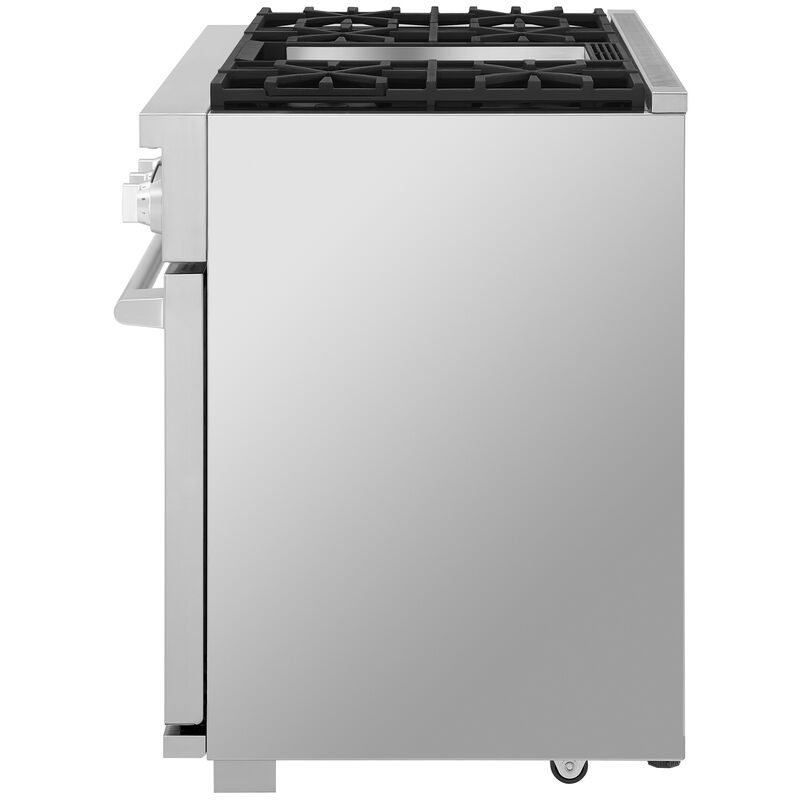 SKS 48 in. 7.9 cu. ft. Smart Standard Convection Double Oven Gas Range with 6 Sealed Burners & Griddle - Stainless Steel, , hires