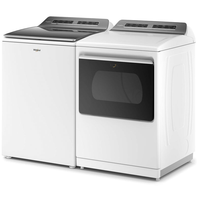 Whirlpool 27 in. 7.4 cu. ft. Smart Gas Dryer with Advanced Moisture Sensing, Sanitize & Steam Cycle - White, White, hires