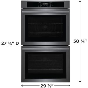 Frigidaire 30 in. 10.6 cu. ft. Top Control Electric Double Wall Oven With Standard Convection - Black Stainless Steel, Black Stainless Steel, hires