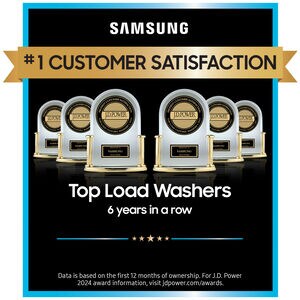 Samsung 27 in. 5.2 cu. ft. Smart Top Load Washer with Super Speed Wash - White, , hires