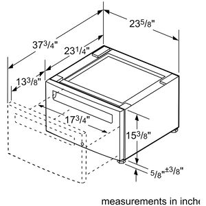 Bosch Pedestal With Drawer for 24 in. Washer - White, , hires