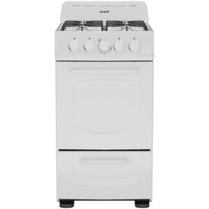 Avanti 20 in. 2 cu. ft. Gas Range with Open Burners - White, , hires