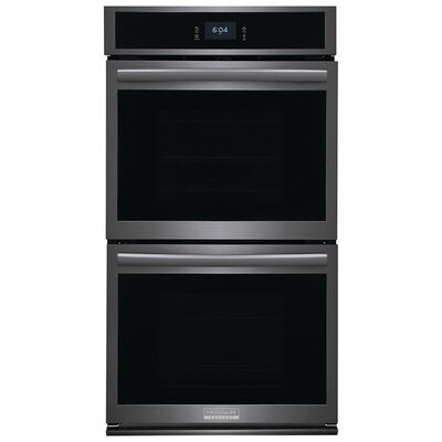Frigidaire Gallery 27" 7.6 Cu. Ft. Electric Double Wall Oven with Dual Convection & Self Clean - Black Stainless Steel | GCWD2767AD