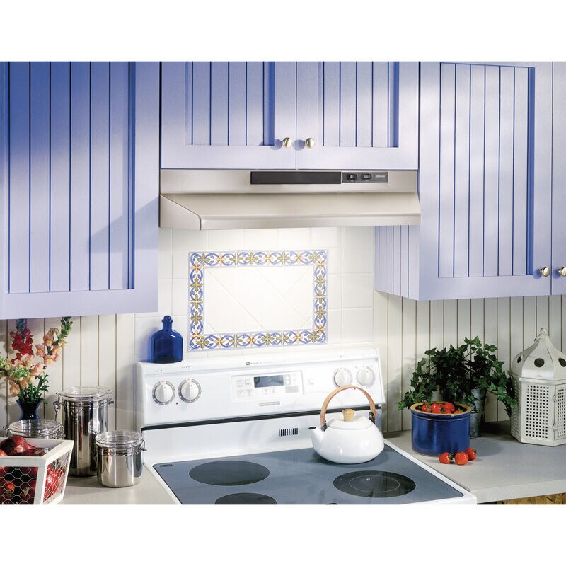 Broan F40000 Series 36 in. Convertible Standard Style Range Hood with 230 CFM, 2 Fan Speeds & 1 LED Light - Stainless Steel, , hires