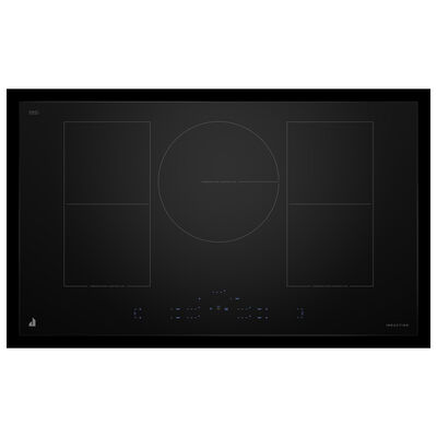 JennAir Oblivion Glass 36 in. 5-Burner Smart Induction Cooktop with Simmer Burner & Power Burner - Black | JICT736SB