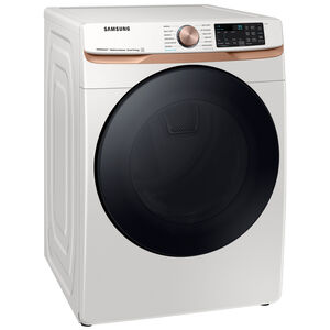 Samsung 27 in. 7.5 cu. ft. Smart Stackable Electric Dryer with AI Smart Dial, Sanitize+, Steam Cycle & Sensor Dry - Ivory, Ivory, hires