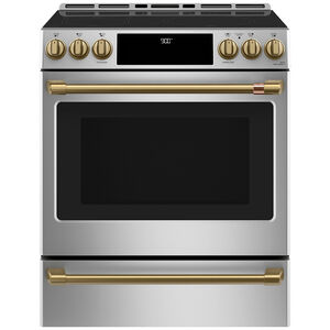 Cafe Range Handle Kit - Brushed Brass, , hires