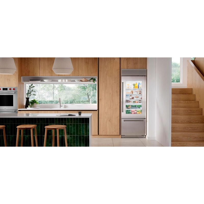 Sub-Zero Classic Series 30 in. Built-In 17.0 cu. ft. Smart Bottom Freezer Refrigerator with Professional Handles- Stainless Steel, , hires