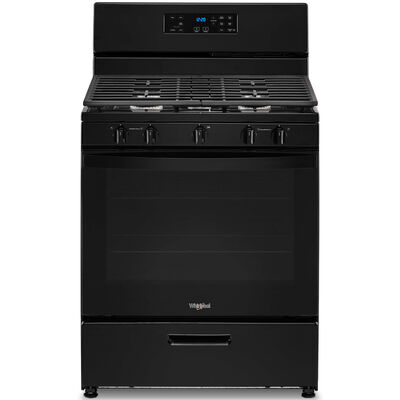 Whirlpool 30 in. 5.1 cu. ft. Gas Range with 5 Sealed Burners - Black | WFG505M0MB