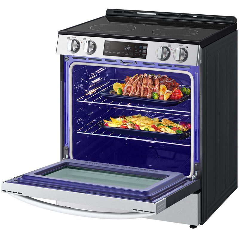 LG 30 in. 6.3 cu. ft. Smart Slide-In Electric Range with Radiant Burners - PrintProof Stainless Steel, , hires