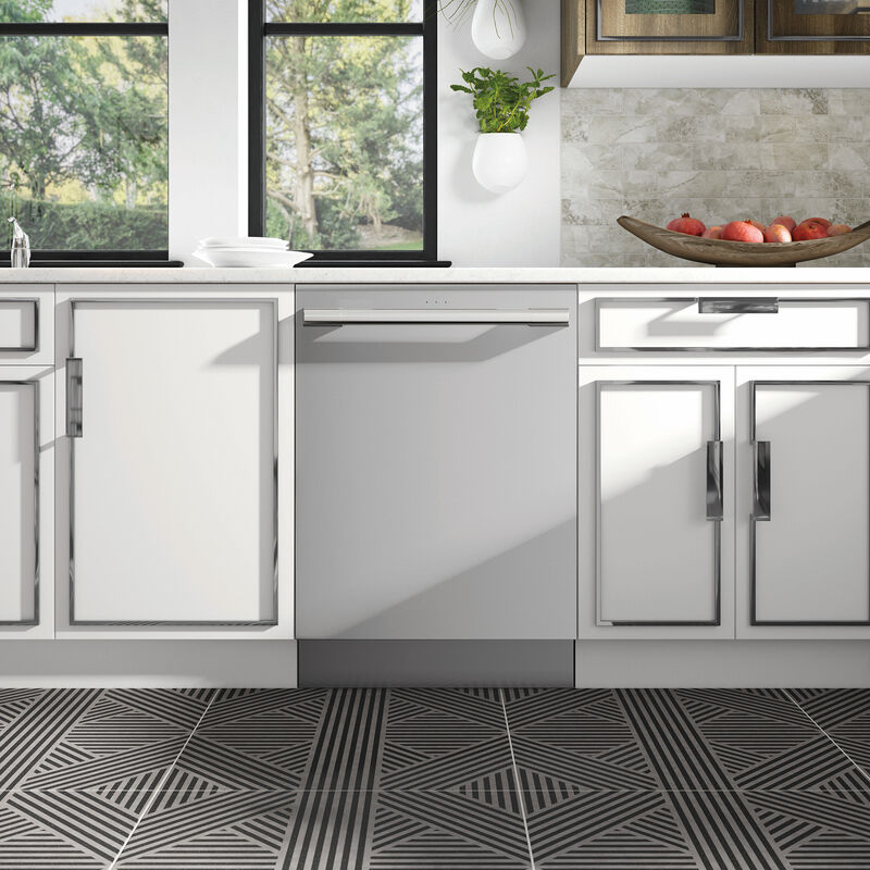 Signature Kitchen Suite 24 in. Top Control Smart Dishwasher with 40 dBa Sound Level, 3rd-Rack & Hybrid Condensing Drying - Stainless Steel, , hires