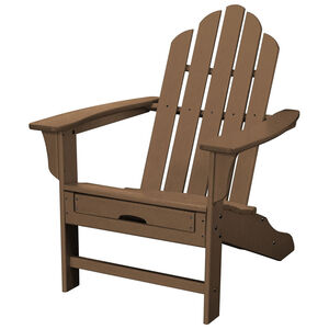 Hanover All-Weather Contoured Adirondack Chair With Hideaway Ottoman - Teak, Not Applicable, hires