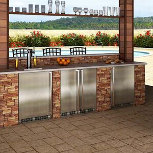 Marvel Outdoor Collection 24 in. 5.3 cu. ft. Built-In Outdoor Undercounter Refrigerator - Stainless Steel, , hires