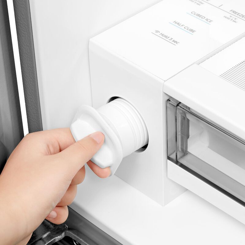 Midea 36 in. 26.5 cu. ft. Smart Counter Depth French Door Refrigerator with Internal Water Autofill Pitcher - Stainless Steel, , hires