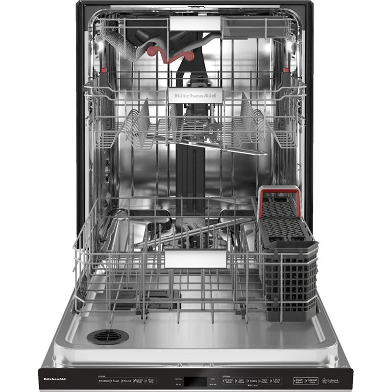 KitchenAid 24 in. Built-In Dishwasher with Top Control, 44 dBA Sound Level, 16 Place Settings, 5 Wash Cycles & Sanitize Cycle - Stainless Steel with PrintShield Finish, , hires