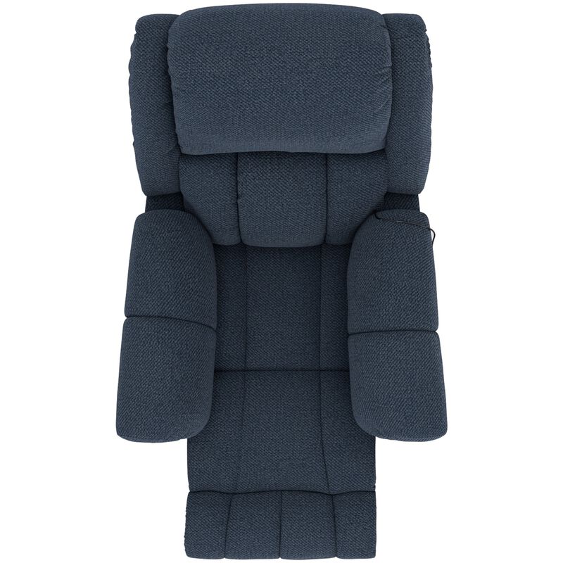 Catnapper Blarney Power Wall Hugger Recliner with Heat & Massage - Navy, Navy, hires