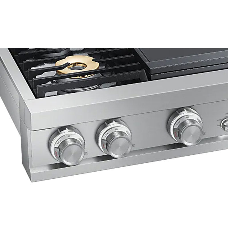 Dacor 48 in. 6-Burner Smart Natural Gas Rangetop with Griddle, Simmer Burner & Power Burner - Stainless Steel, , hires