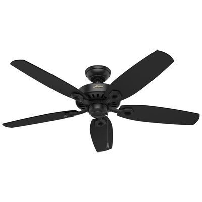 Hunter Builder 52 in. Ceiling Fan and Pull Chain - Matte Black | 53243