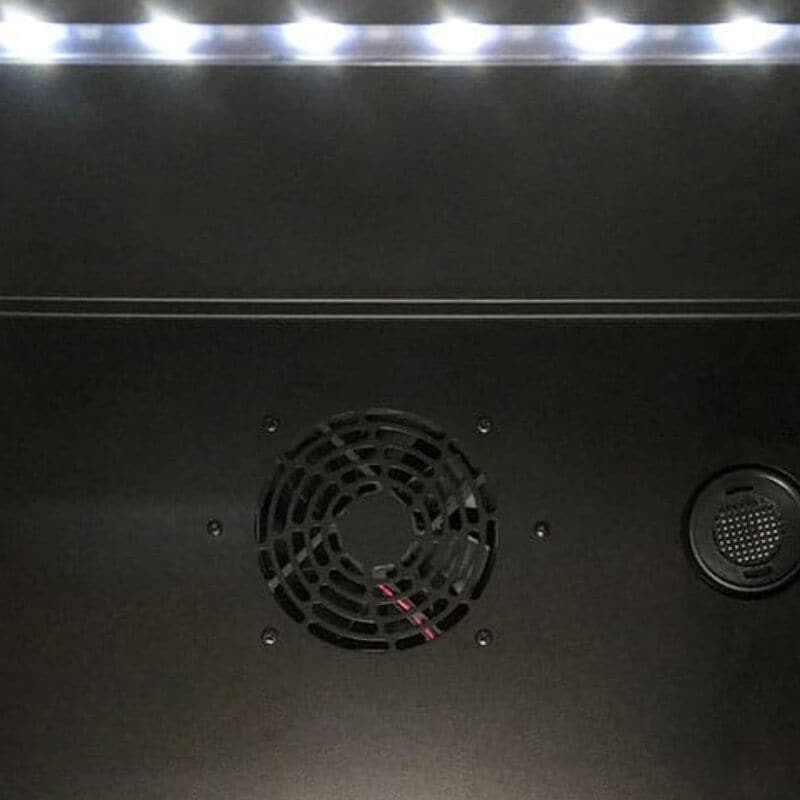 XO 24 in. Undercounter Wine Cooler with Metal Racks, Dual Temperature Zones & 46 Bottle Capacity - Black Glass, , hires