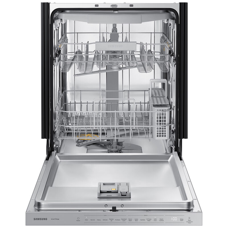 Samsung 24 in. Top Control Smart Dishwasher with 46 dBa Sound Level, 3rd-Rack, AutoRelease & Pocket - Stainless Steel, , hires