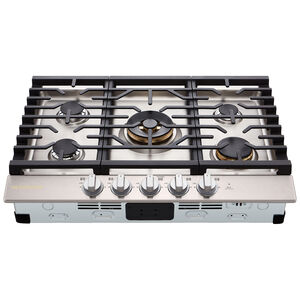 LG Signature 30 in. 5-Burner Smart Natural Gas Cooktop with EasyClean, Simmer Burner & Power Burner - Stainless Steel, , hires