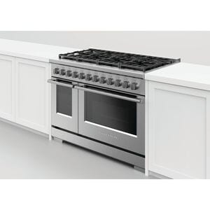 Fisher & Paykel Series 7 Professional 48 in. 7.7 cu. ft. Standard Convection Double Oven Gas Range with 8 Sealed Burners - Stainless Steel, , hires