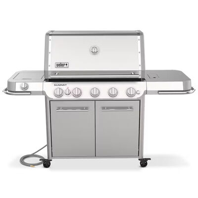 Weber Summit FS38 S Series 5-Burner Natural Gas Grill with Side Burner, Rotisserie & Smoker Box - Stainless Steel | 1500041