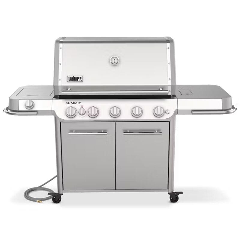 Weber Summit FS38 S Series 5-Burner Natural Gas Grill with Side Burner, Rotisserie & Smoker Box - Stainless Steel, , hires