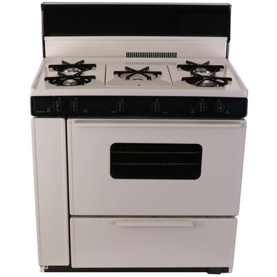 Premier 36 in. 3.9 cu. ft. Gas Range with Open Burners & Griddle - Bisque | BLK5S9TP