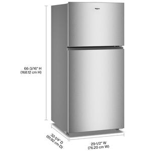 Whirlpool 30 in. 19.3 cu. ft. Garage-Ready Top Freezer Refrigerator - Fingerprint Resistant Stainless, , hires