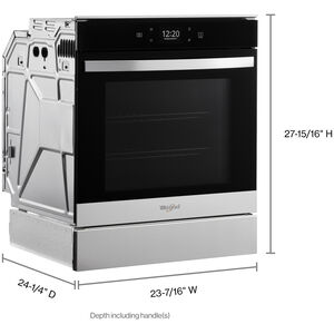 Whirlpool 24 in. 2.9 cu. ft. Smart Electric Single Wall Oven with True European Convection - Fingerprint Resistant Stainless, , hires