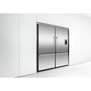 Fisher & Paykel Series 5 32 in. 17.1 cu. ft. Smart Counter Depth Bottom Freezer Refrigerator, Left Hinge - Stainless Steel, , hires