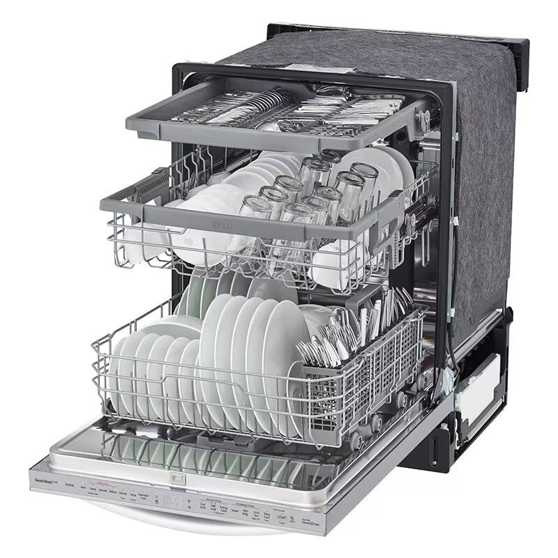 LG 24 in. Top Control Smart Dishwasher with 46 dBa Sound Level & Dynamic Dry - Stainless Steel, Stainless Steel, hires