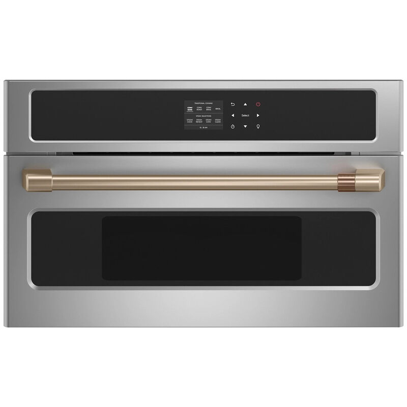 Cafe 30 in. 1.3 cu. ft. Steam Electric Single Wall Oven with True European Convection - Stainless Steel, , hires