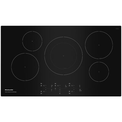 KitchenAid 36 in. Induction Cooktop with 5 Smoothtop Burners - Black | KCIG556JBL