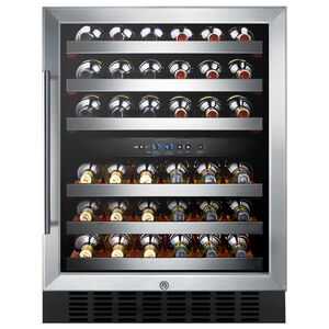 Summit 24" Compact Built-In/Freestanding Wine Coolers with 46 Bottle Capacity, Dual Temperature Zone & Digital Control - Stainless Steel, , hires