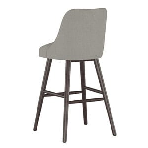 Skyline Furniture Modern Mid Century Bar Stool in Linen Fabric - Grey, Grey, hires