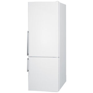 Summit Thin Line Series 28 in. 16.8 cu. ft. Counter Depth Bottom Freezer Refrigerator - White, , hires