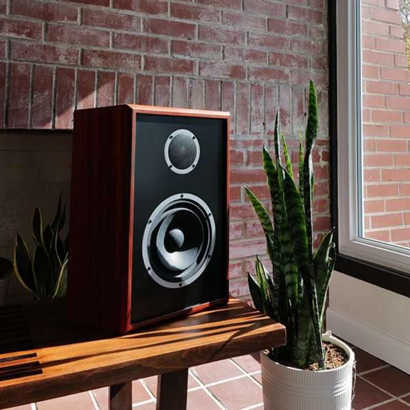 KLH Model Three Bookshelf Speaker - Mahogany, Mahogany, hires